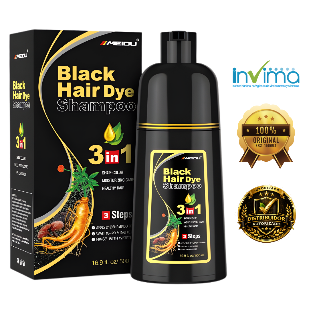 Shampoo Cubre Canas Meidu 3 En 1 Tinte Cabello 500ml