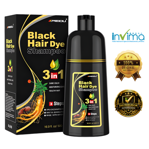 Shampoo Cubre Canas Meidu 3 En 1 Tinte Cabello 500ml